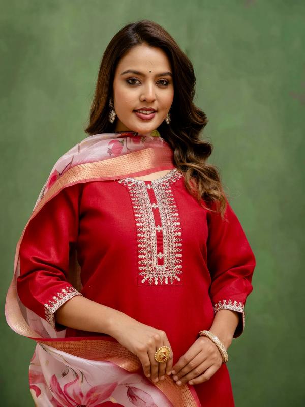 VP 9719 M Women Kurta and Trousers Pant Sets Cotton Blend